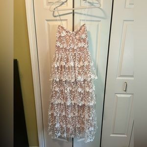 Endless rose crochet layered midi dress size medium
